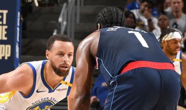 百家乐玩法-快艇横扫勇士！哈登狂砍39+10将勇士推进附加赛